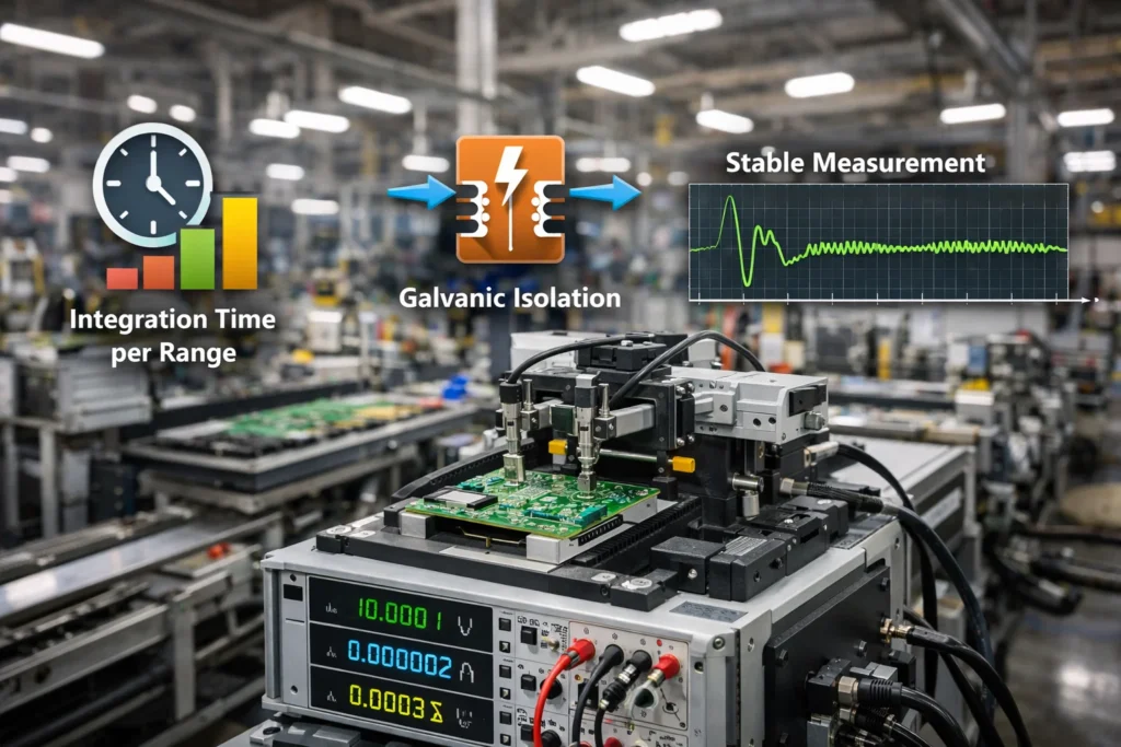 HIOKI RM3542C - Tùy biến integration time giúp đo ổn định trong môi trường nhiễu