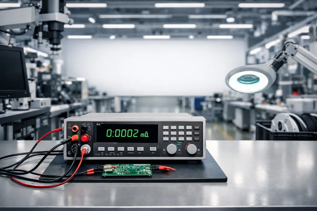 HIOKI RM3542C và RM3542C-3 máy đo điện trở DC in-line cho chip resistor và ferrite bead