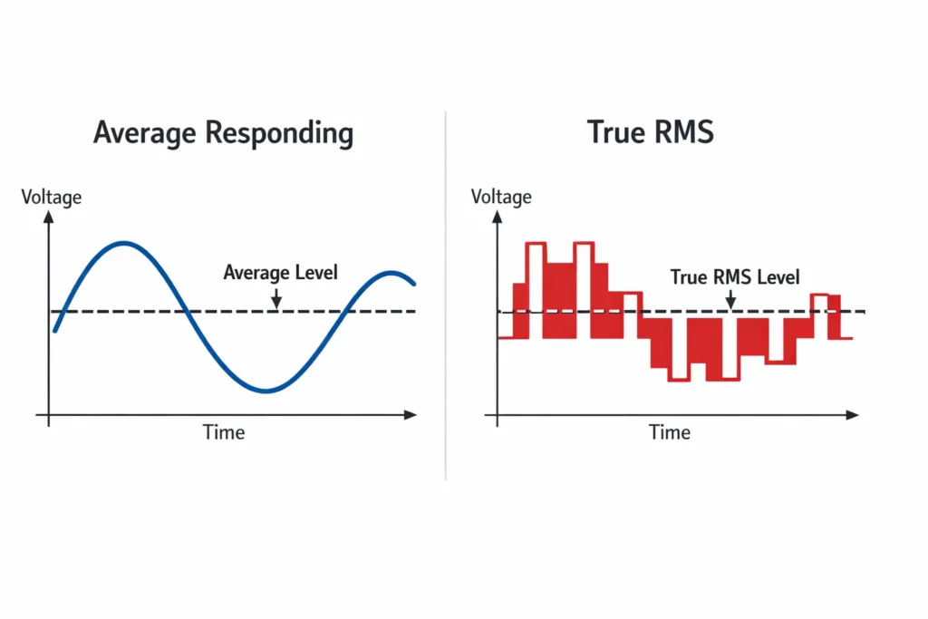 True RMS giúp đo chính xác tín hiệu méo từ biến tần