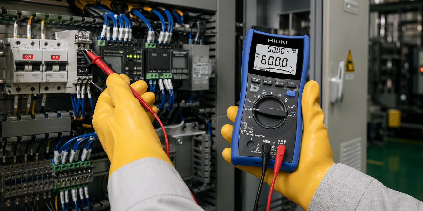 HIOKI DT4261 sử dụng trong môi trường bảo trì điện công nghiệp