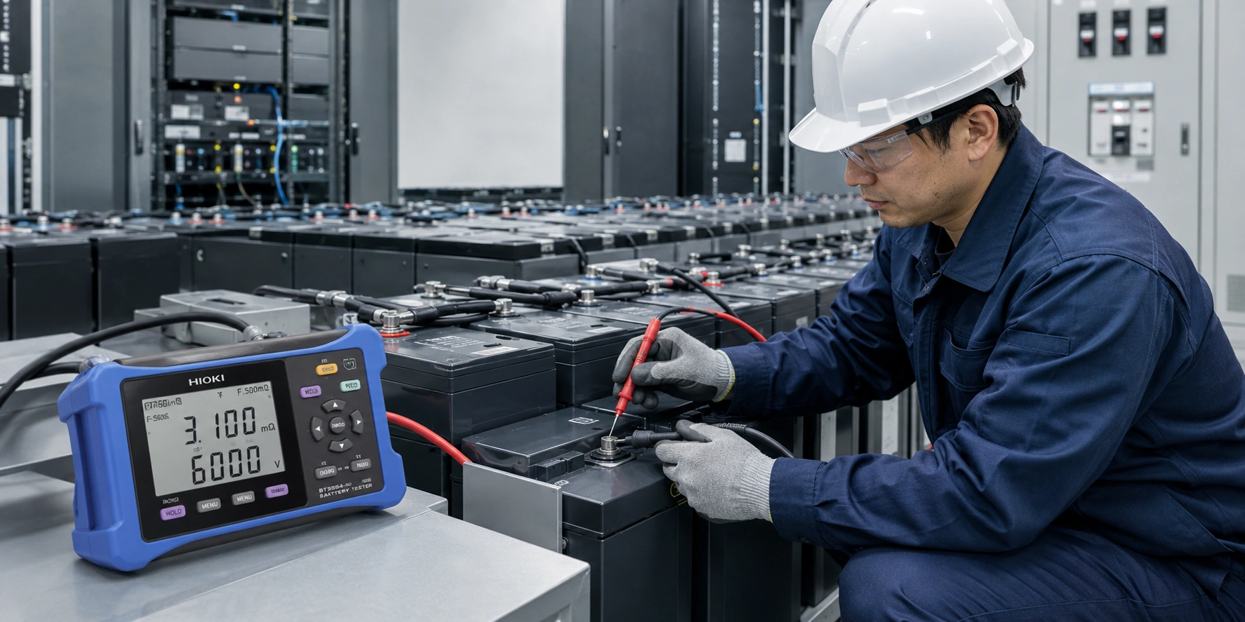 Kiểm tra ắc quy UPS bằng thiết bị HIOKI